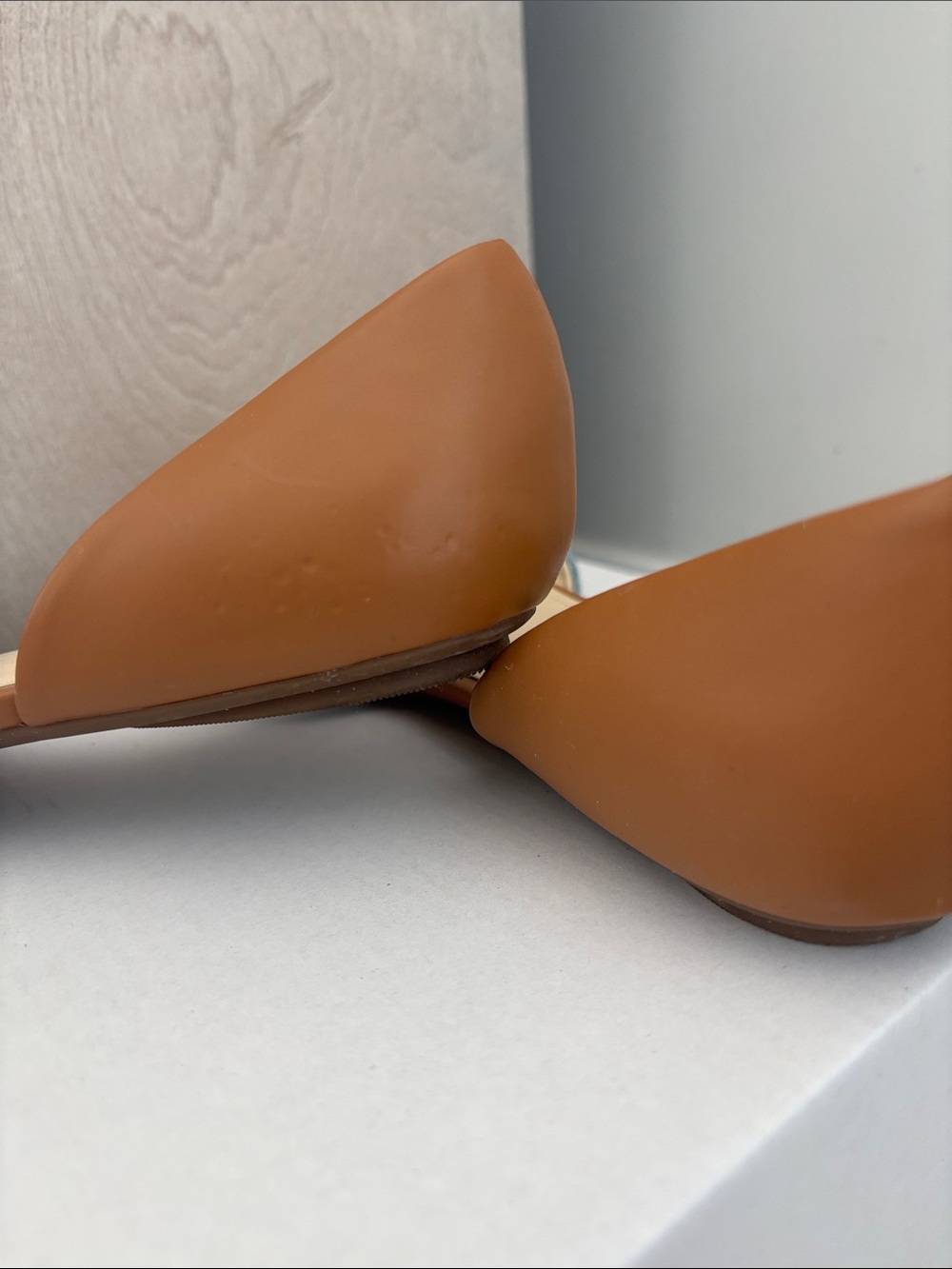 Nine West Tan Flats with Denim Bow Accent - Picture 6 of 6